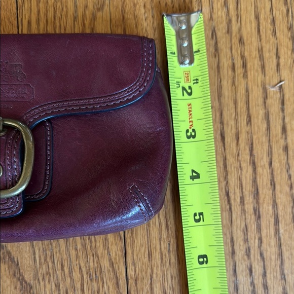 Coach Burgundy Leather Wristlet - Picture 3 of 10